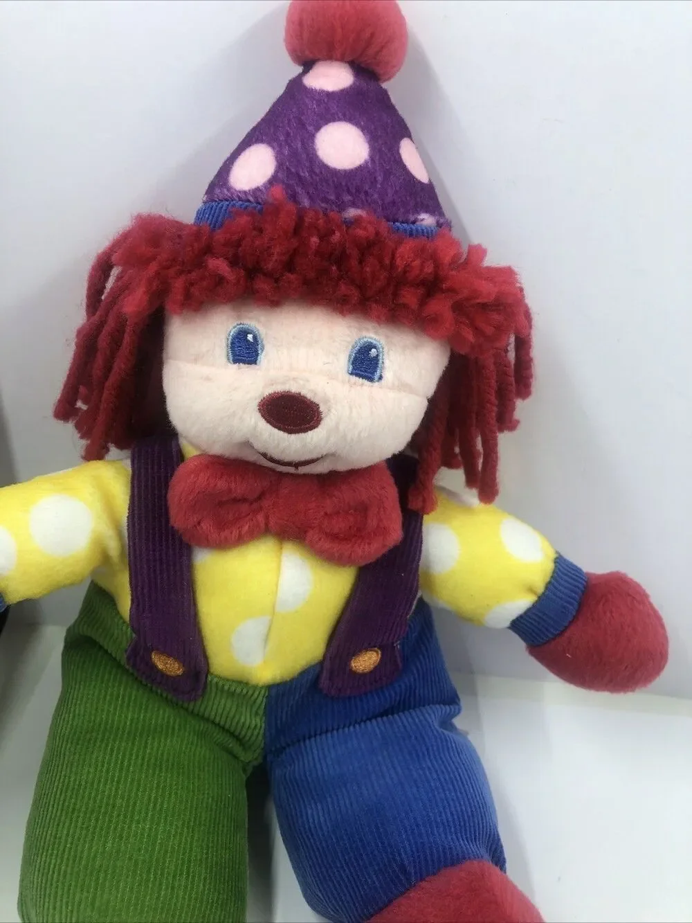 Gymboree Clown Plush 11” Inch Primary Colors Stuffed Animal Toy Gymbo 2006